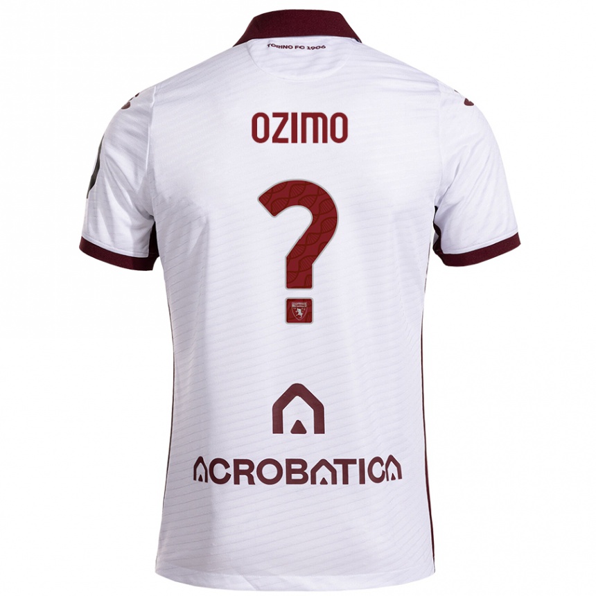 Hombre Fútbol Camiseta Arianna Ozimo #0 Blanco Granate 2ª Equipación 2024/25