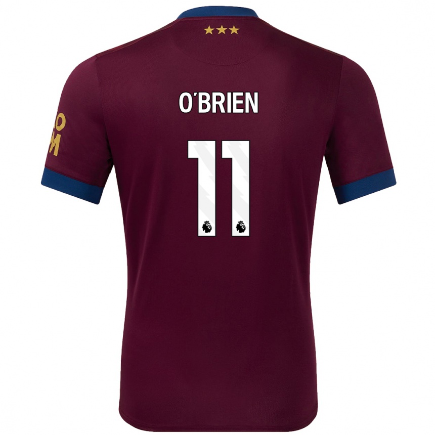 Hombre Fútbol Camiseta Lucy O'brien #11 Marrón 2ª Equipación 2024/25