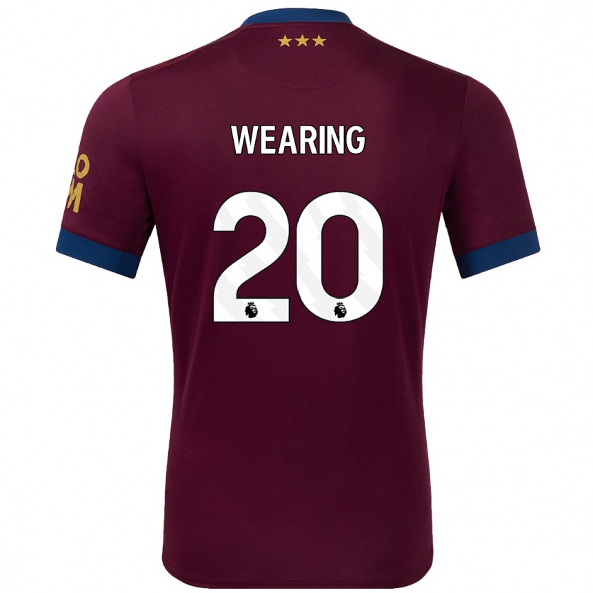 Hombre Fútbol Camiseta Megan Wearing #20 Marrón 2ª Equipación 2024/25