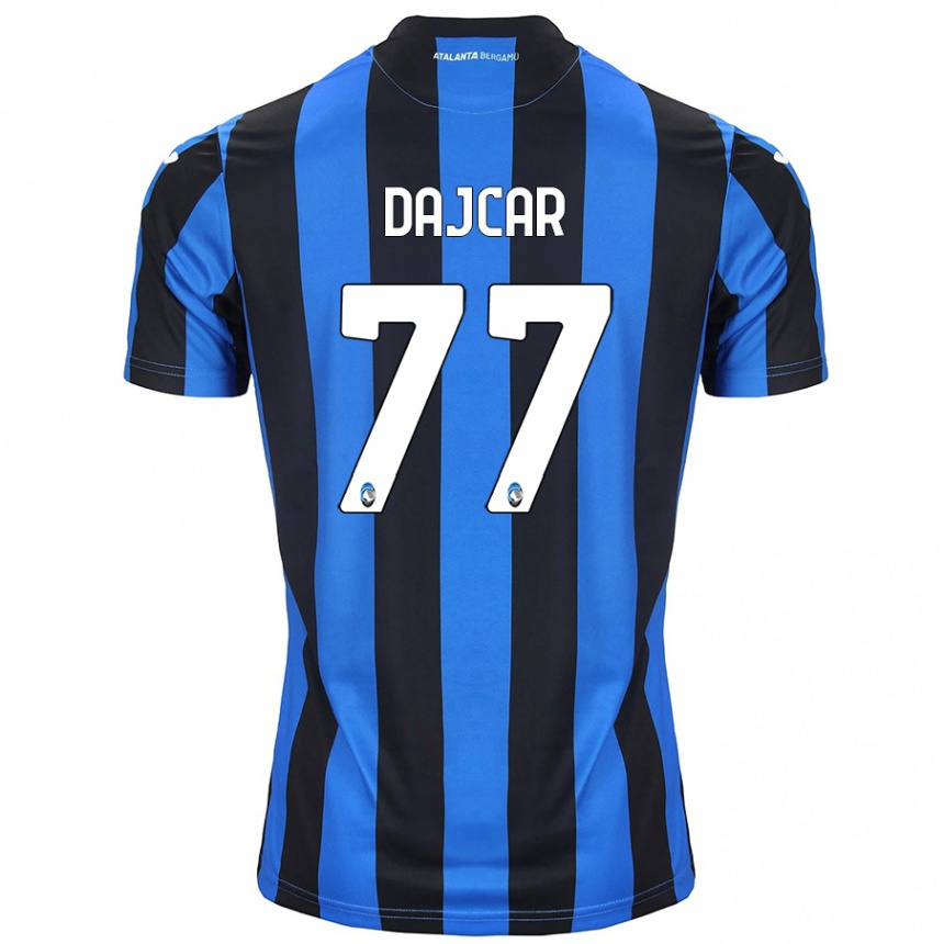 Mujer Fútbol Camiseta Matevz Dajcar #77 Azul Negro 1ª Equipación 2024/25