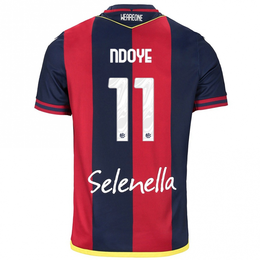 Mujer Fútbol Camiseta Dan Ndoye #11 Rojo Azul Real 1ª Equipación 2024/25