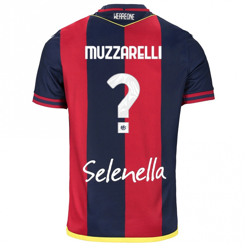 Mujer Fútbol Camiseta Lorenzo Muzzarelli #0 Rojo Azul Real 1ª Equipación 2024/25