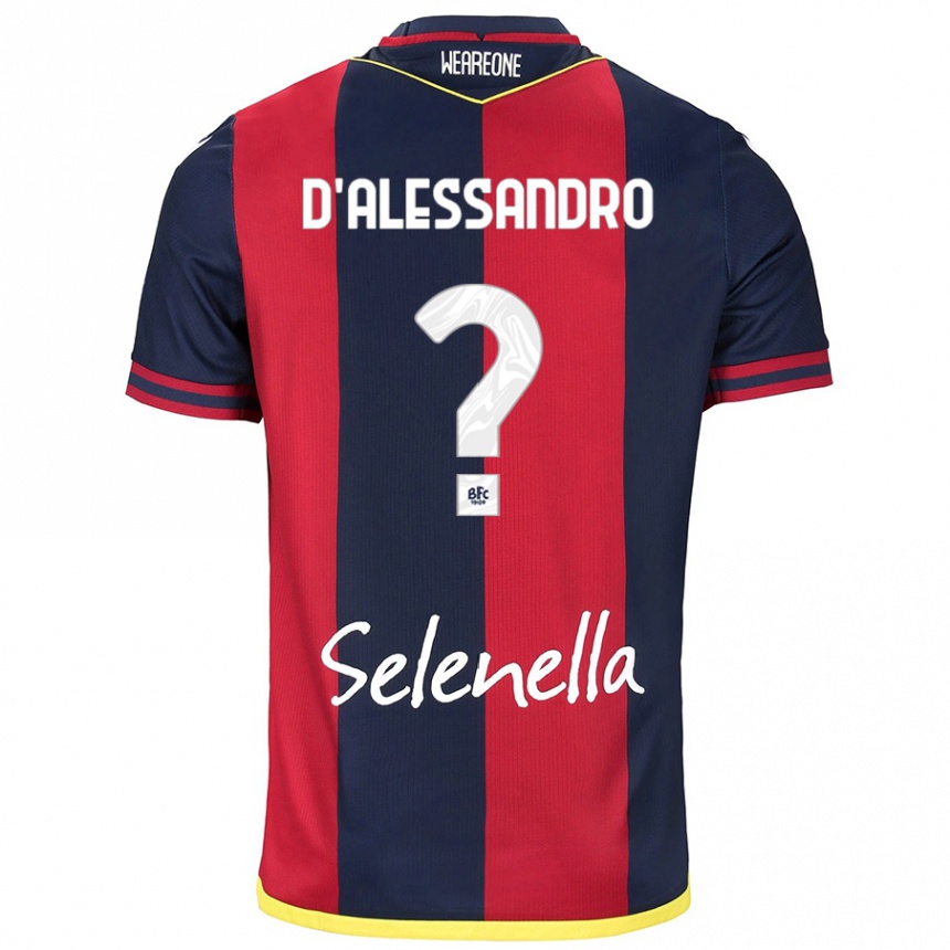 Mujer Fútbol Camiseta Giuliano D'alessandro #0 Rojo Azul Real 1ª Equipación 2024/25