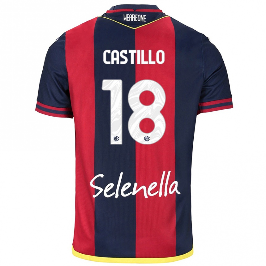 Mujer Fútbol Camiseta Tomas Castillo #18 Rojo Azul Real 1ª Equipación 2024/25