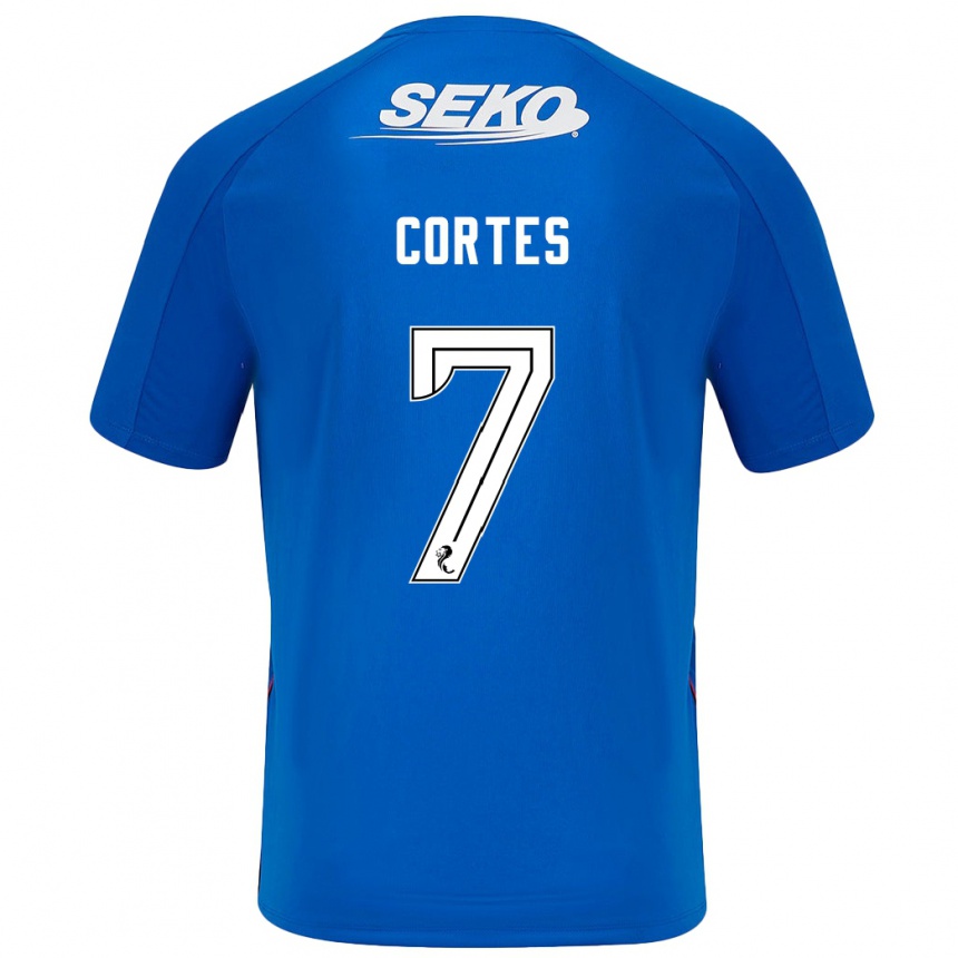 Mujer Fútbol Camiseta Óscar Cortés #7 Azul Oscuro 1ª Equipación 2024/25