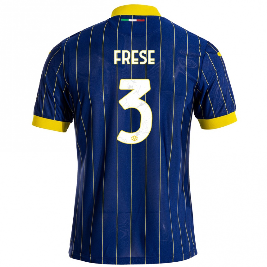 Mujer Fútbol Camiseta Martin Frese #3 Azul Amarillo 1ª Equipación 2024/25