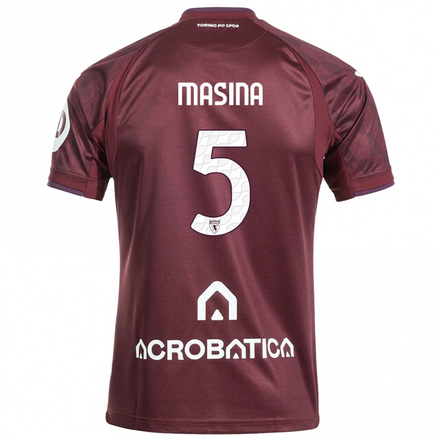 Mujer Fútbol Camiseta Adam Masina #5 Granate Blanco 1ª Equipación 2024/25