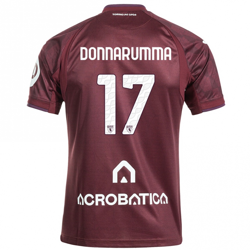 Mujer Fútbol Camiseta Antonio Donnarumma #17 Granate Blanco 1ª Equipación 2024/25