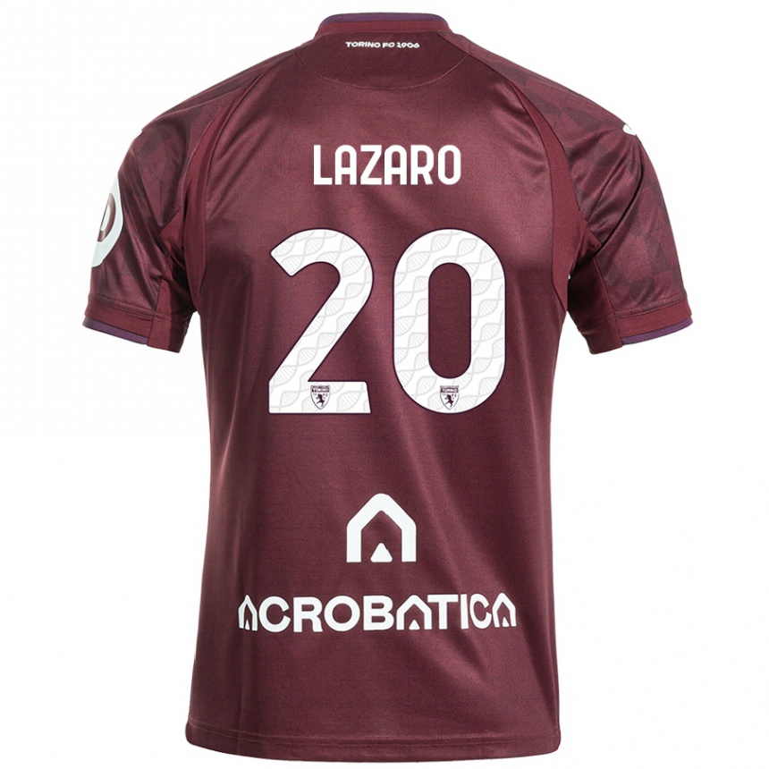 Mujer Fútbol Camiseta Valentino Lazaro #20 Granate Blanco 1ª Equipación 2024/25