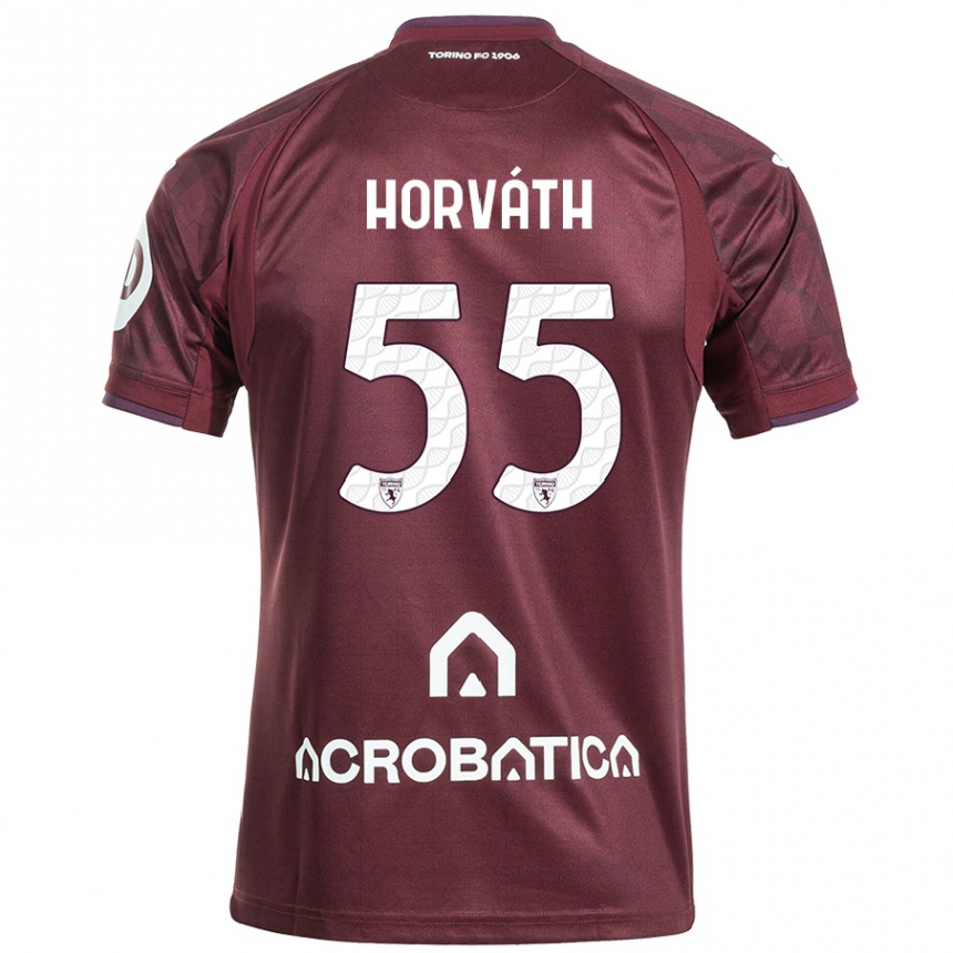 Mujer Fútbol Camiseta Krisztofer Horváth #55 Granate Blanco 1ª Equipación 2024/25