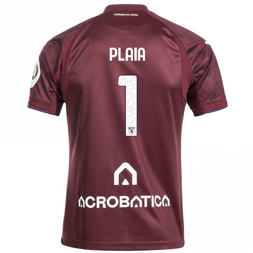 Mujer Fútbol Camiseta Francesco Plaia #1 Granate Blanco 1ª Equipación 2024/25