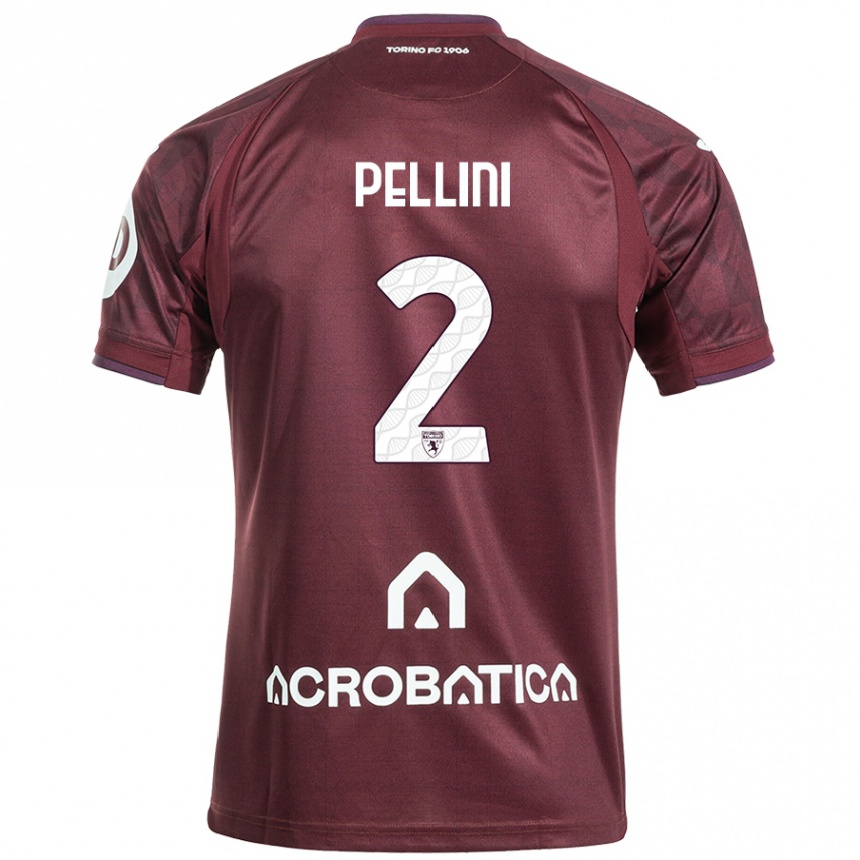 Mujer Fútbol Camiseta Mattia Pellini #2 Granate Blanco 1ª Equipación 2024/25