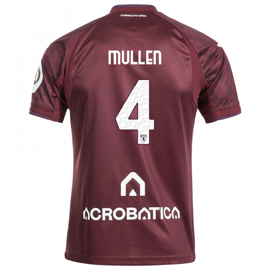 Mujer Fútbol Camiseta Senan Mullen #4 Granate Blanco 1ª Equipación 2024/25