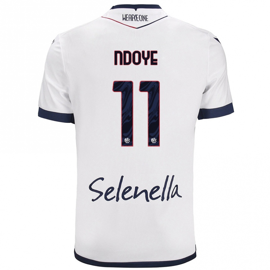 Mujer Fútbol Camiseta Dan Ndoye #11 Blanco Azul Real 2ª Equipación 2024/25