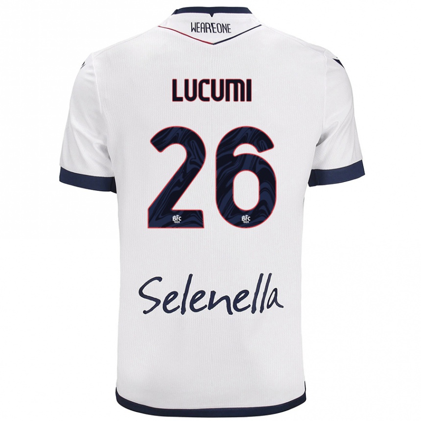 Mujer Fútbol Camiseta Jhon Lucumí #26 Blanco Azul Real 2ª Equipación 2024/25