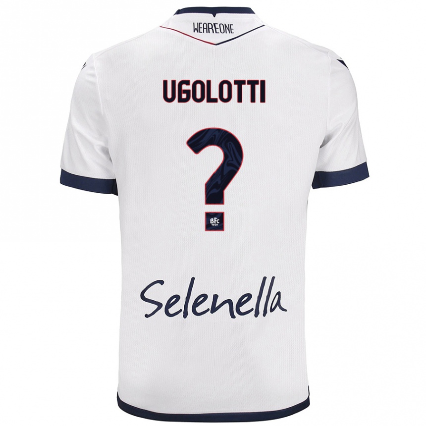 Mujer Fútbol Camiseta Alan Ugolotti #0 Blanco Azul Real 2ª Equipación 2024/25