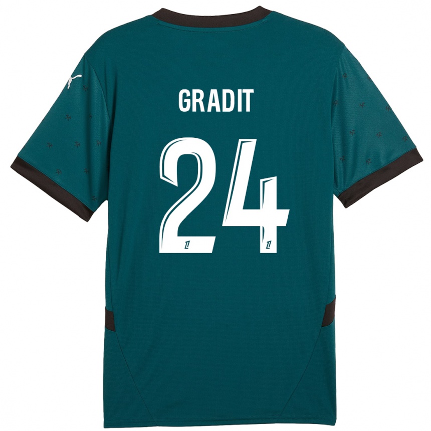 Mujer Fútbol Camiseta Jonathan Gradit #24 Verde Oscuro 2ª Equipación 2024/25