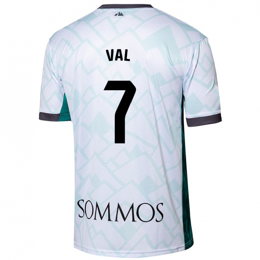 Mujer Fútbol Camiseta Rodri Val #7 Blanco Verde 2ª Equipación 2024/25