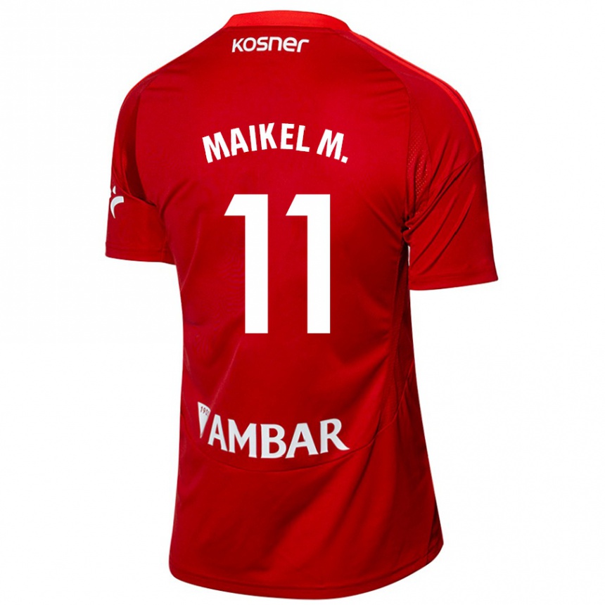 Mujer Fútbol Camiseta Maikel Mesa #11 Blanco Azul 2ª Equipación 2024/25