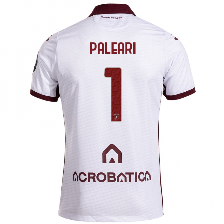 Mujer Fútbol Camiseta Alberto Paleari #1 Blanco Granate 2ª Equipación 2024/25