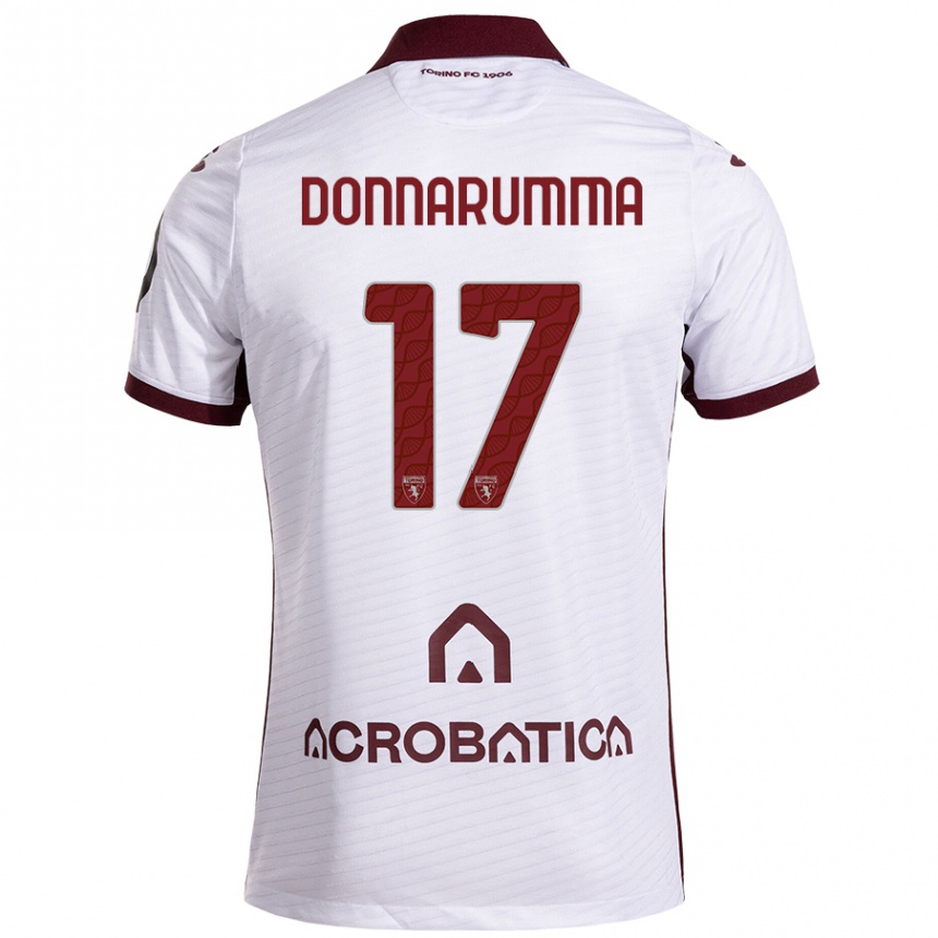 Mujer Fútbol Camiseta Antonio Donnarumma #17 Blanco Granate 2ª Equipación 2024/25