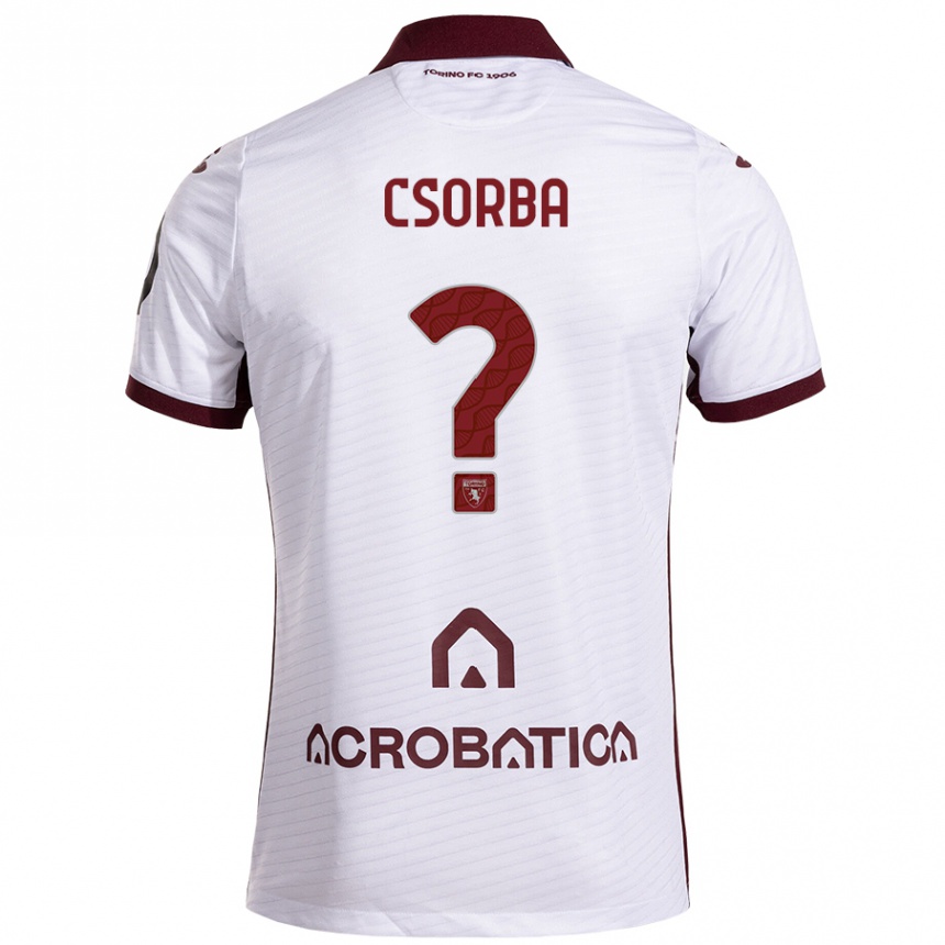 Mujer Fútbol Camiseta Noel Csorba #0 Blanco Granate 2ª Equipación 2024/25