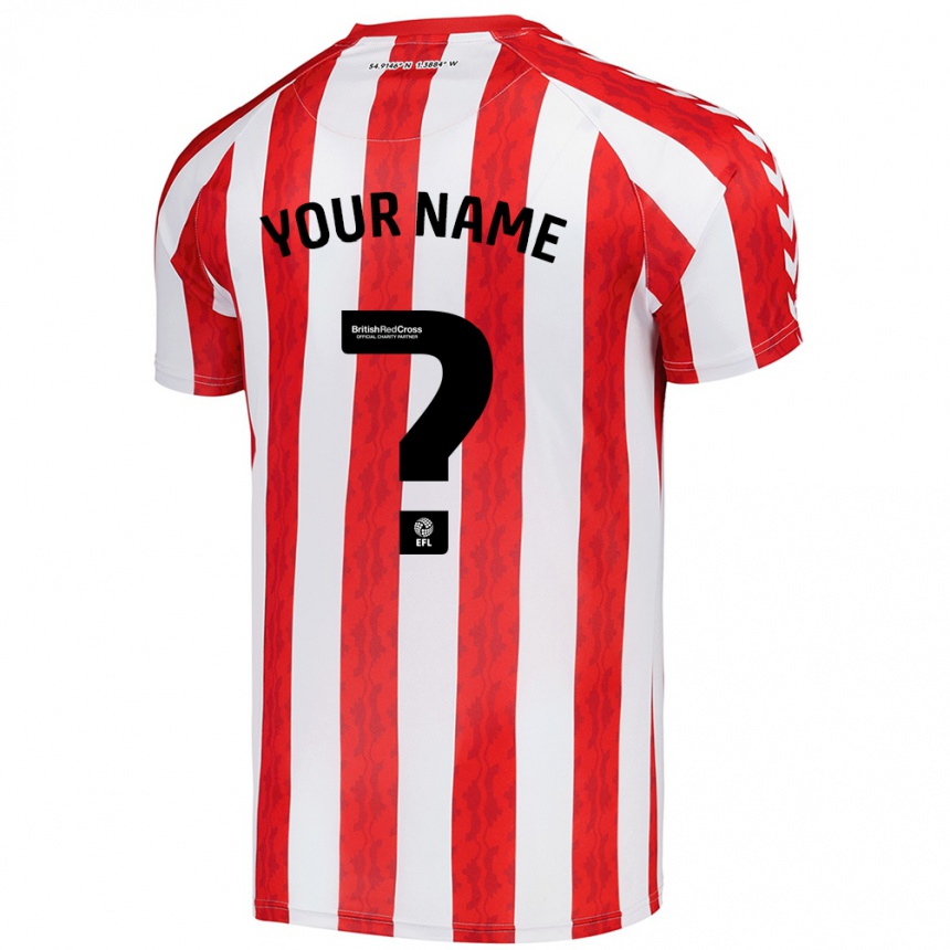 Niño Fútbol Camiseta Su Nombre #0 Rojo Blanco 1ª Equipación 2024/25