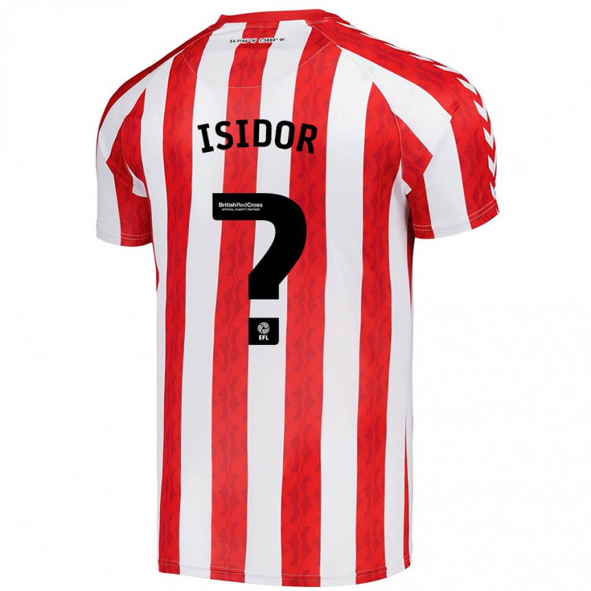 Niño Fútbol Camiseta Wilson Isidor #0 Rojo Blanco 1ª Equipación 2024/25