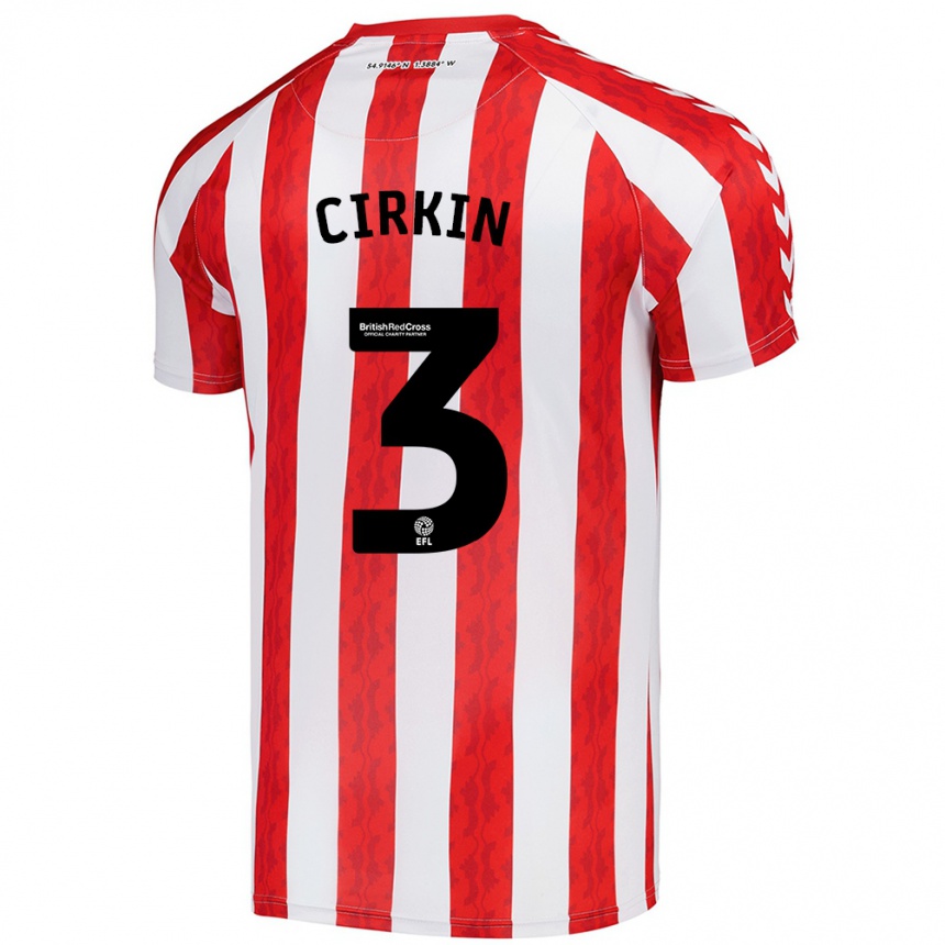 Niño Fútbol Camiseta Dennis Cirkin #3 Rojo Blanco 1ª Equipación 2024/25