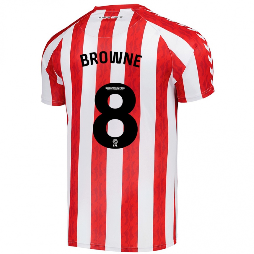 Niño Fútbol Camiseta Alan Browne #8 Rojo Blanco 1ª Equipación 2024/25