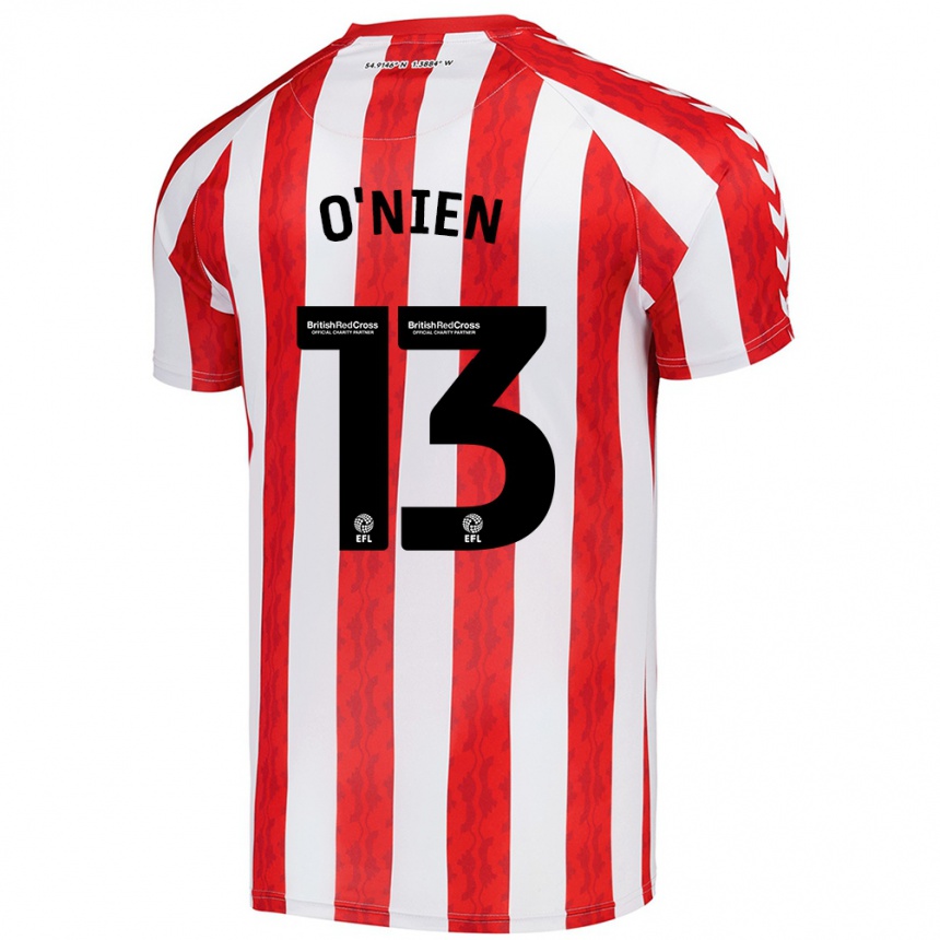 Niño Fútbol Camiseta Luke O'nien #13 Rojo Blanco 1ª Equipación 2024/25