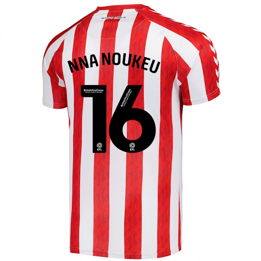 Niño Fútbol Camiseta Blondy Nna Noukeu #16 Rojo Blanco 1ª Equipación 2024/25