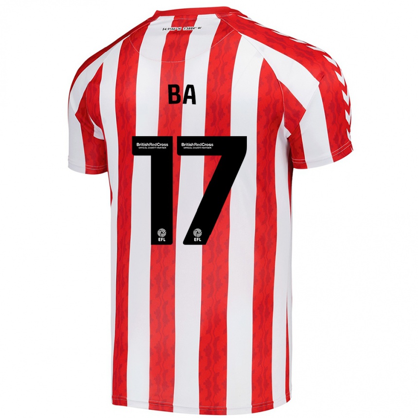 Niño Fútbol Camiseta Abdoullah Ba #17 Rojo Blanco 1ª Equipación 2024/25