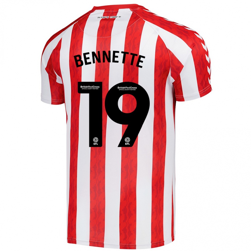 Niño Fútbol Camiseta Jewison Bennette #19 Rojo Blanco 1ª Equipación 2024/25