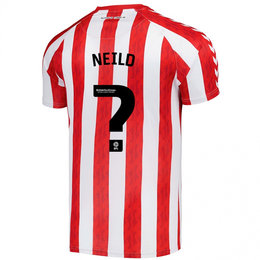 Niño Fútbol Camiseta Joe Neild #0 Rojo Blanco 1ª Equipación 2024/25