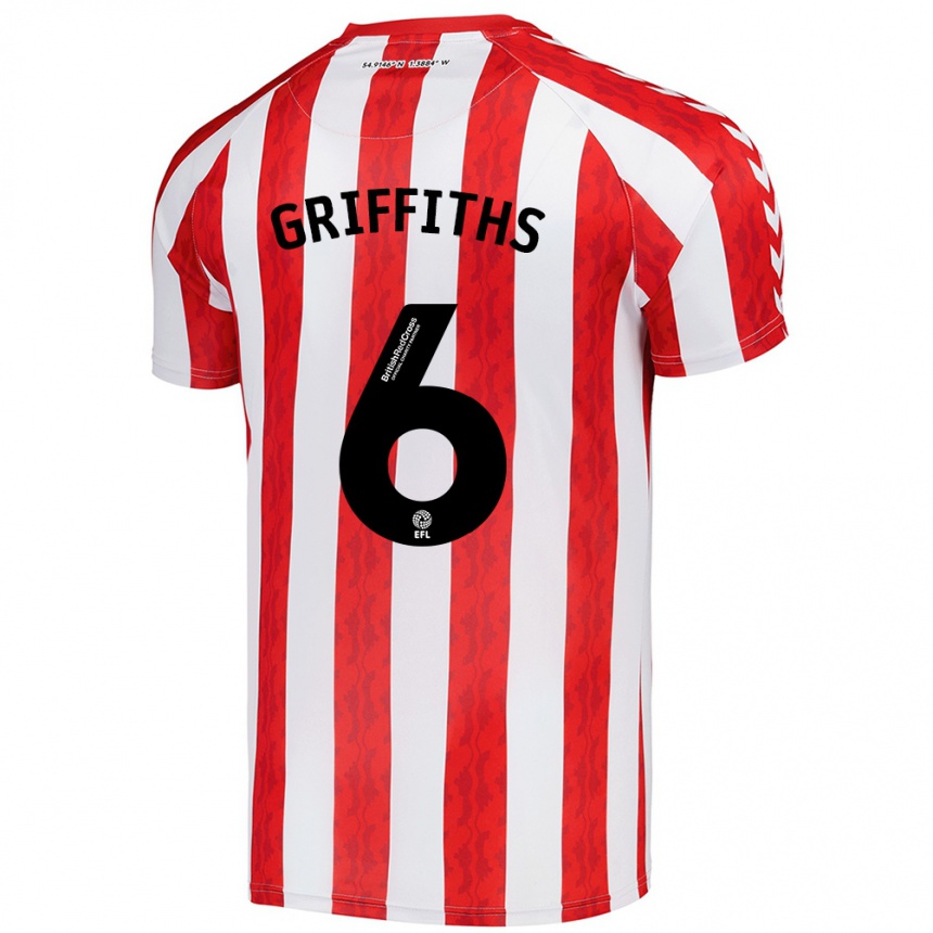 Niño Fútbol Camiseta Louise Griffiths #6 Rojo Blanco 1ª Equipación 2024/25