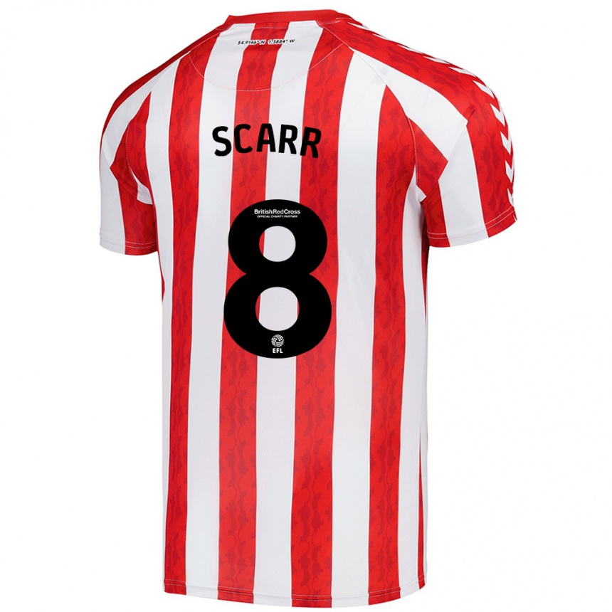 Niño Fútbol Camiseta Emily Scarr #8 Rojo Blanco 1ª Equipación 2024/25