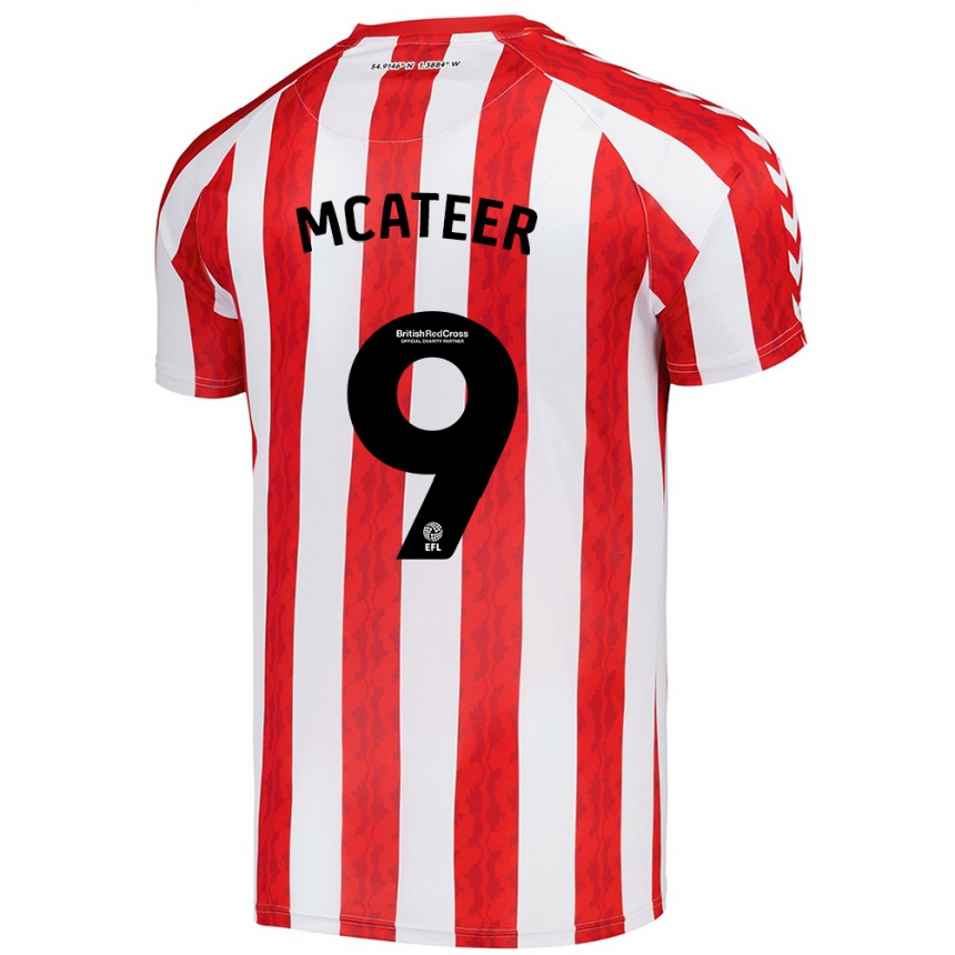 Niño Fútbol Camiseta Mary Mcateer #9 Rojo Blanco 1ª Equipación 2024/25