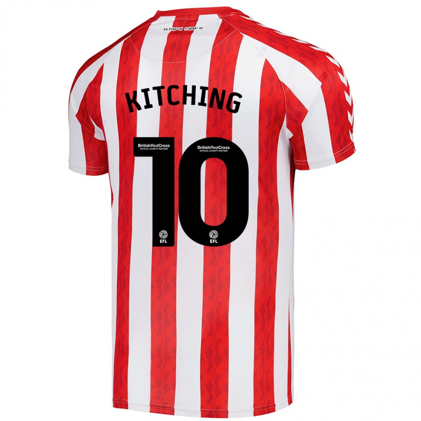 Niño Fútbol Camiseta Katie Kitching #10 Rojo Blanco 1ª Equipación 2024/25