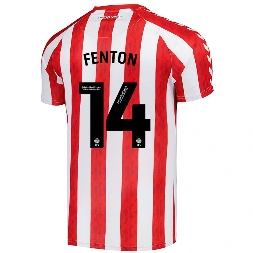 Niño Fútbol Camiseta Natasha Fenton #14 Rojo Blanco 1ª Equipación 2024/25