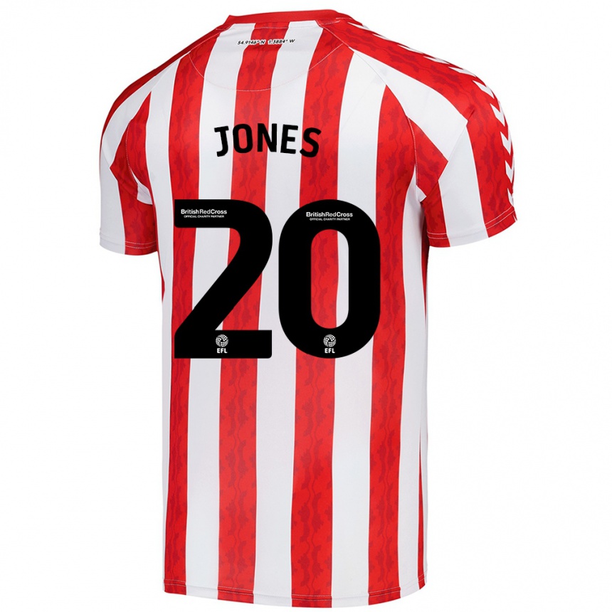 Niño Fútbol Camiseta Ellen Jones #20 Rojo Blanco 1ª Equipación 2024/25