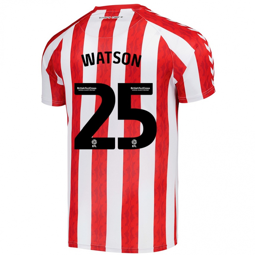 Niño Fútbol Camiseta Katy Watson #25 Rojo Blanco 1ª Equipación 2024/25