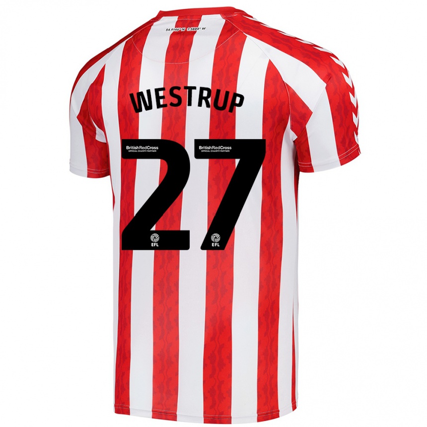 Niño Fútbol Camiseta Brianna Westrup #27 Rojo Blanco 1ª Equipación 2024/25