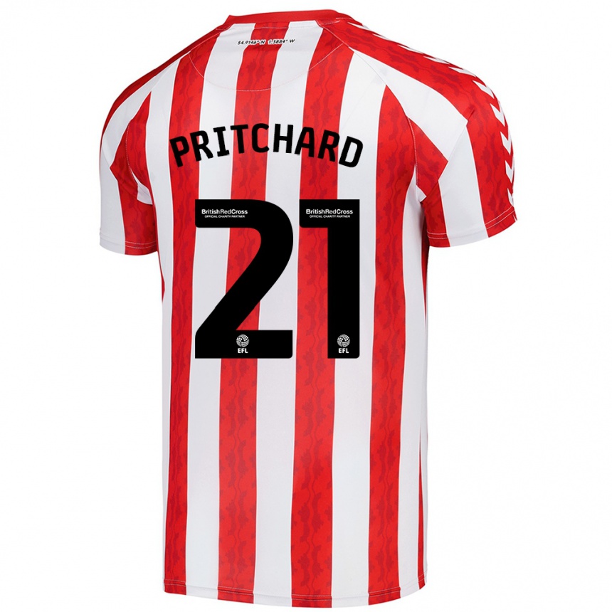 Niño Fútbol Camiseta Alex Pritchard #21 Rojo Blanco 1ª Equipación 2024/25