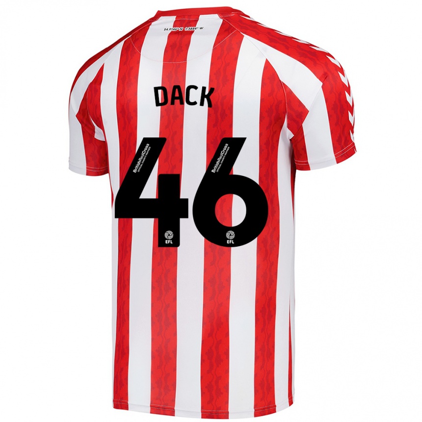 Niño Fútbol Camiseta Bradley Dack #46 Rojo Blanco 1ª Equipación 2024/25