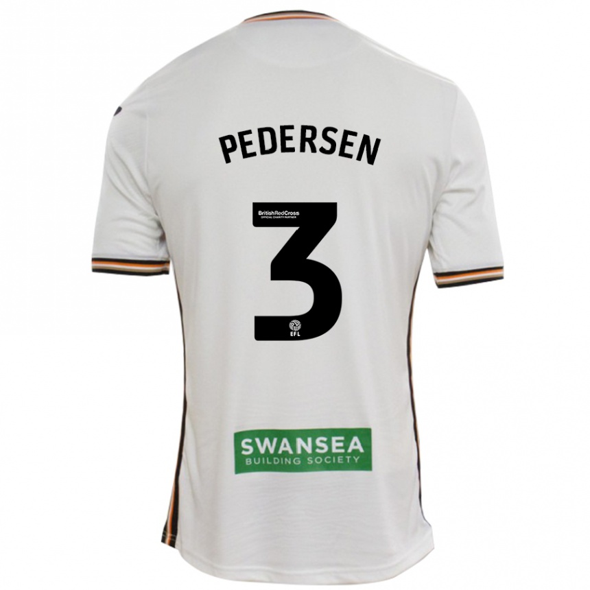 Niño Fútbol Camiseta Kristian Pedersen #3 Blanco 1ª Equipación 2024/25