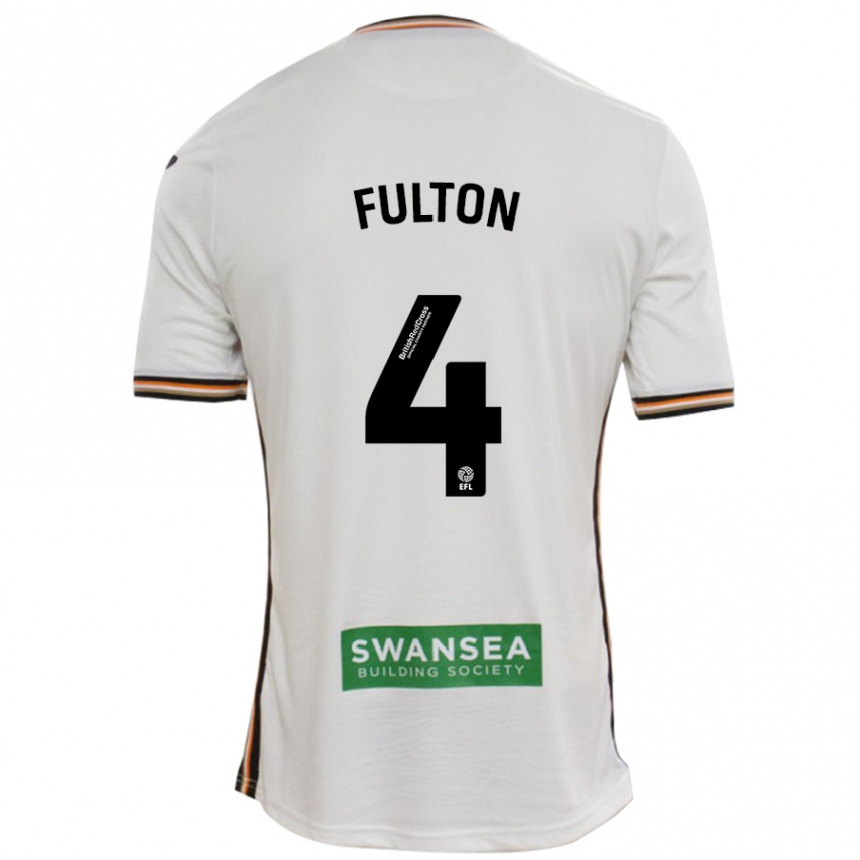 Niño Fútbol Camiseta Jay Fulton #4 Blanco 1ª Equipación 2024/25