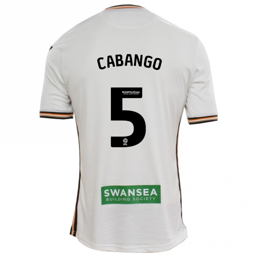 Niño Fútbol Camiseta Ben Cabango #5 Blanco 1ª Equipación 2024/25