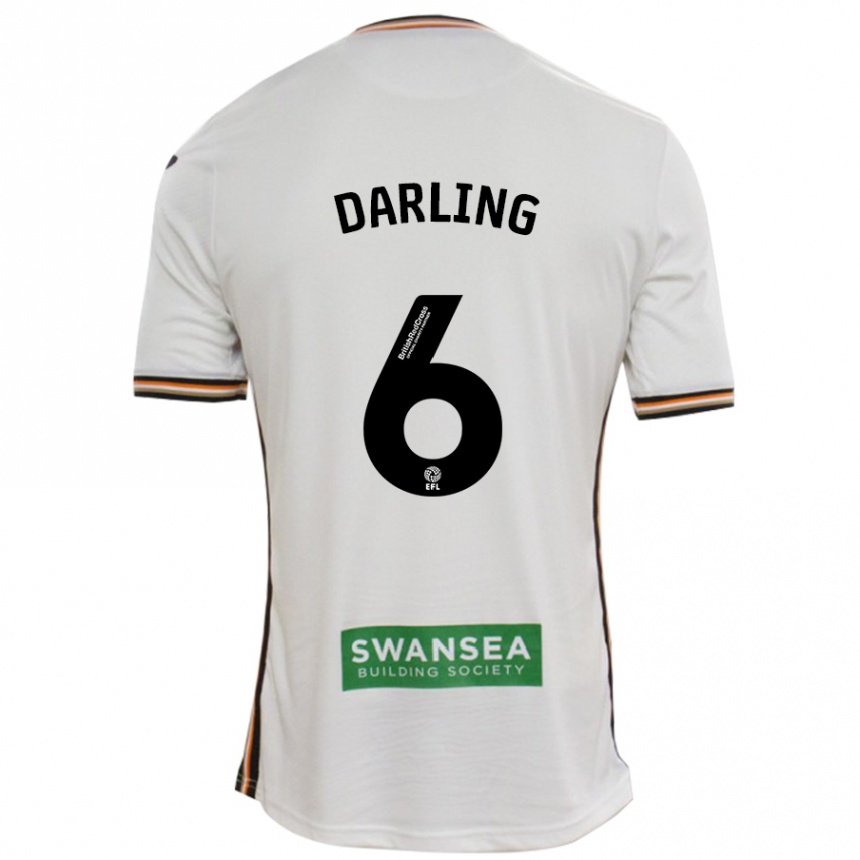 Niño Fútbol Camiseta Harry Darling #6 Blanco 1ª Equipación 2024/25