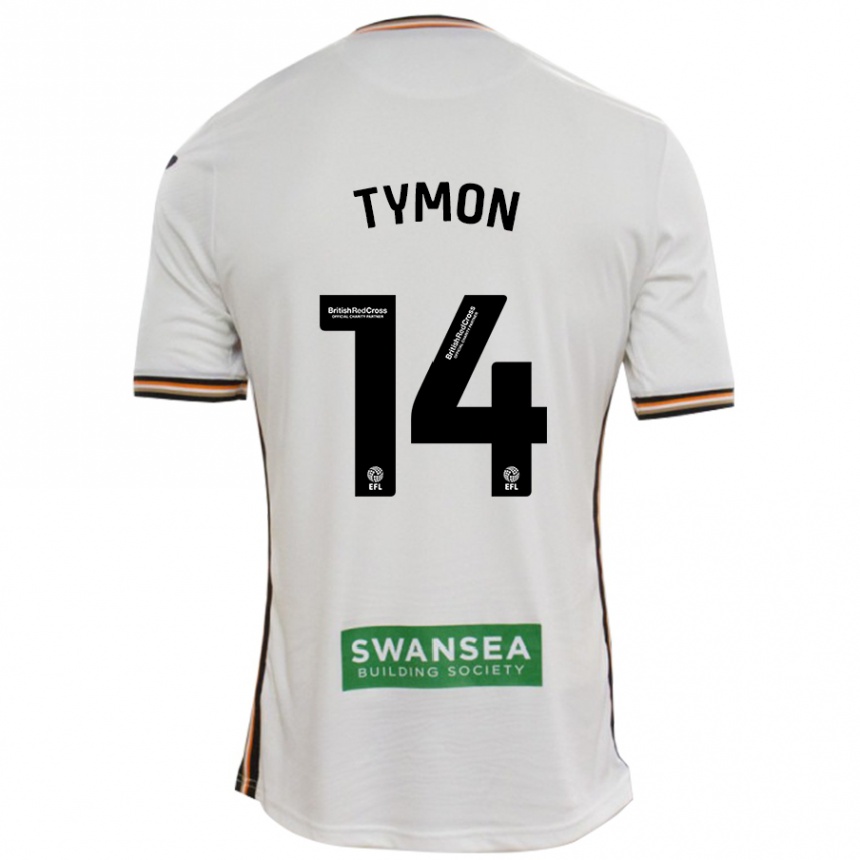 Niño Fútbol Camiseta Josh Tymon #14 Blanco 1ª Equipación 2024/25